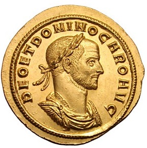 Carus  Roman Emperor reigned 282-283 CE   aureus from Siscia Mint    Photo by Tataryn 77